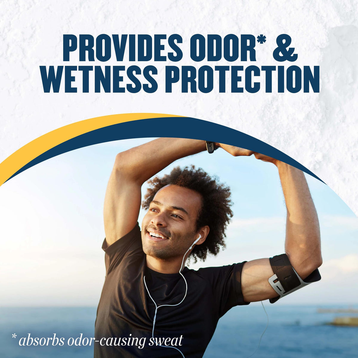 Gold Bond No Mess Body Powder Spray application on skin