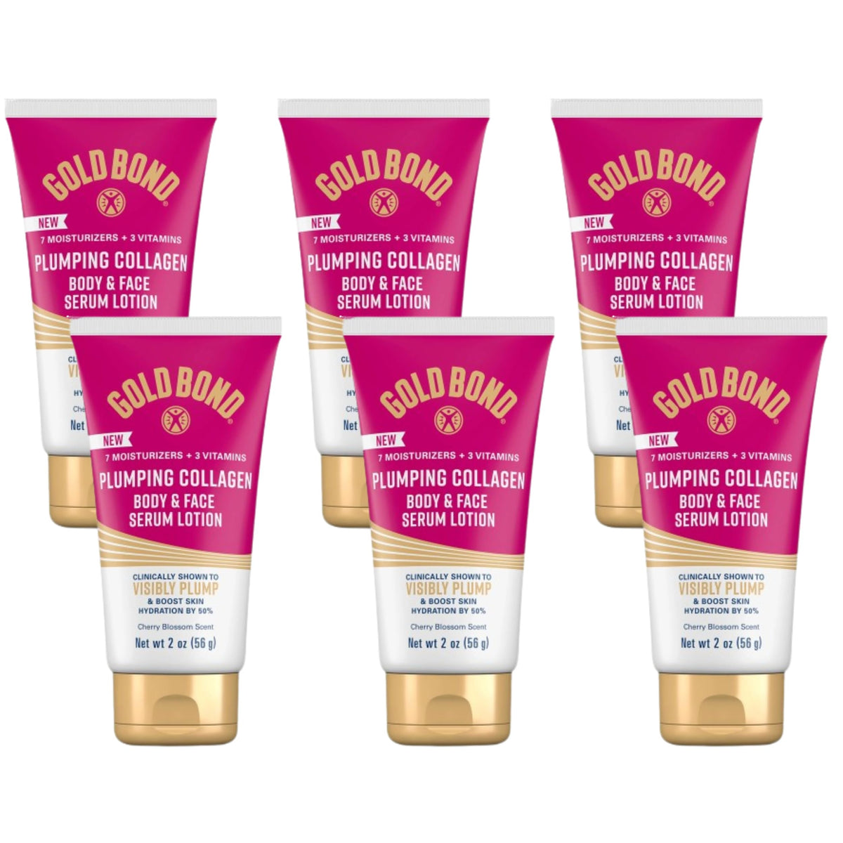 Gold Bond Plumping Collagen Body and Face Serum Lotion travel size bottles