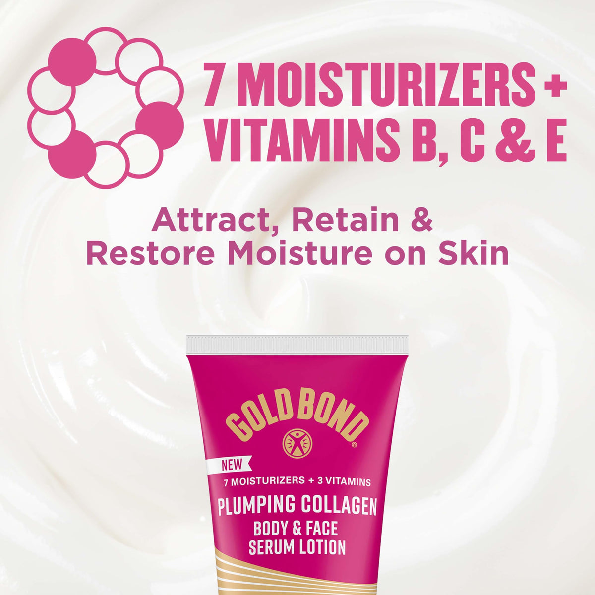 Gold Bond Plumping Collagen Lotion showing ingredients