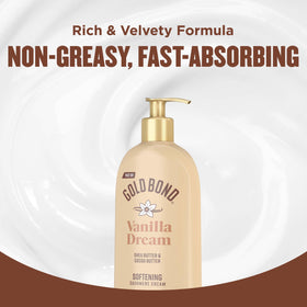 Gold Bond Softening Cashmere Cream Body Lotion 14 oz texture close-up