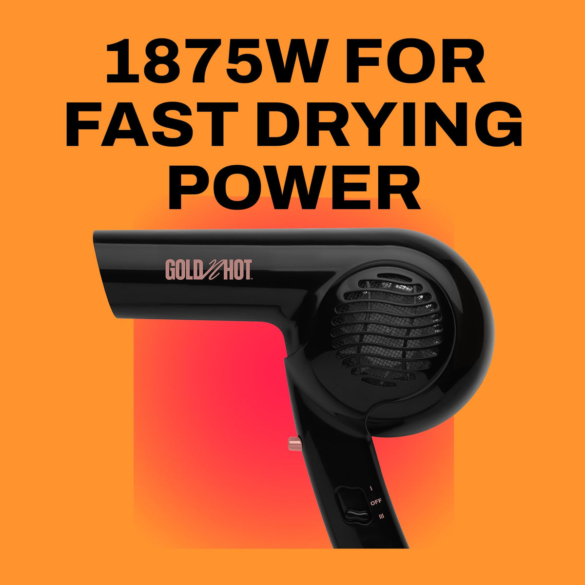 Gold N Hot Hair Dryer with double pik attachment
