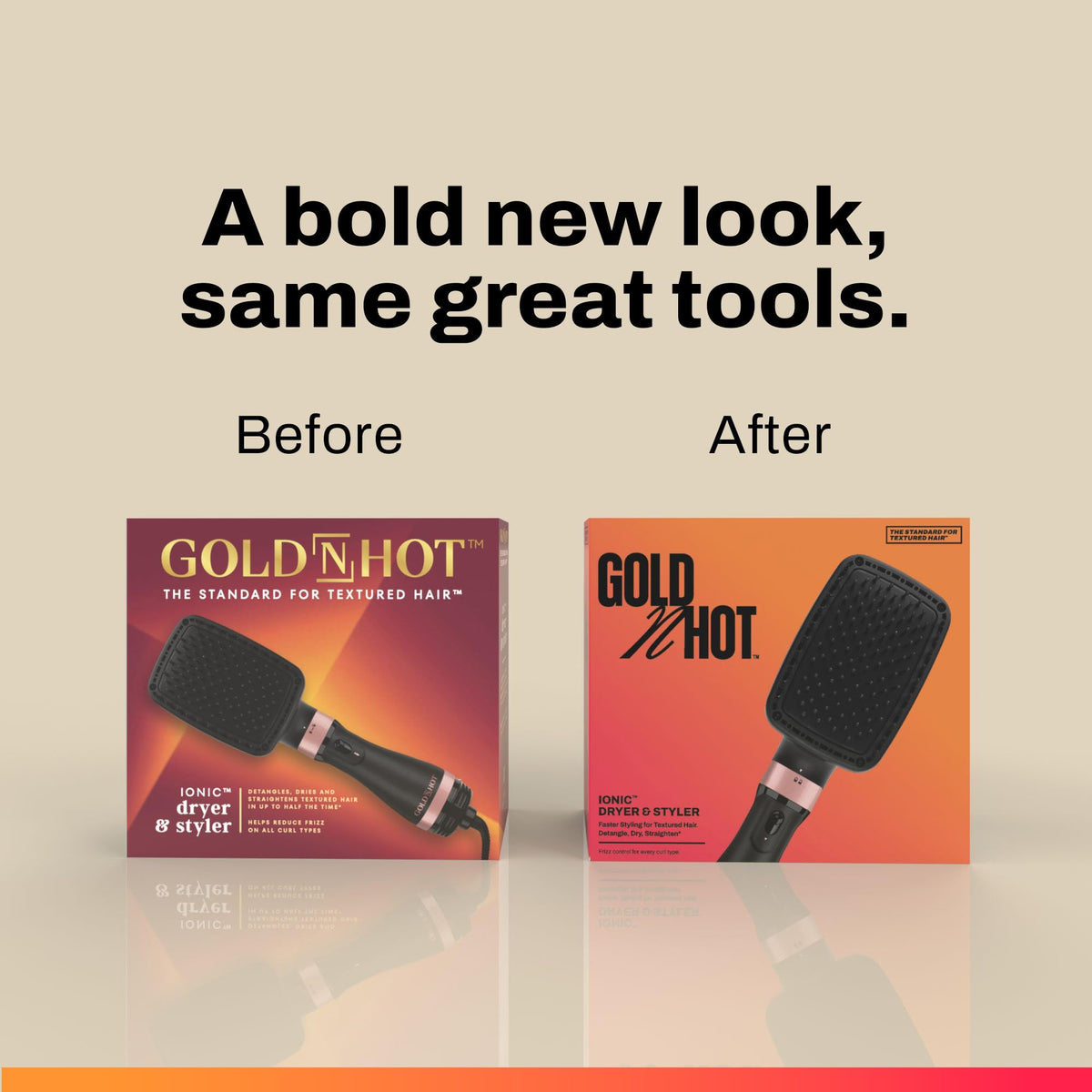 Gold N Hot Ionic Dryer and Styler with power button visible