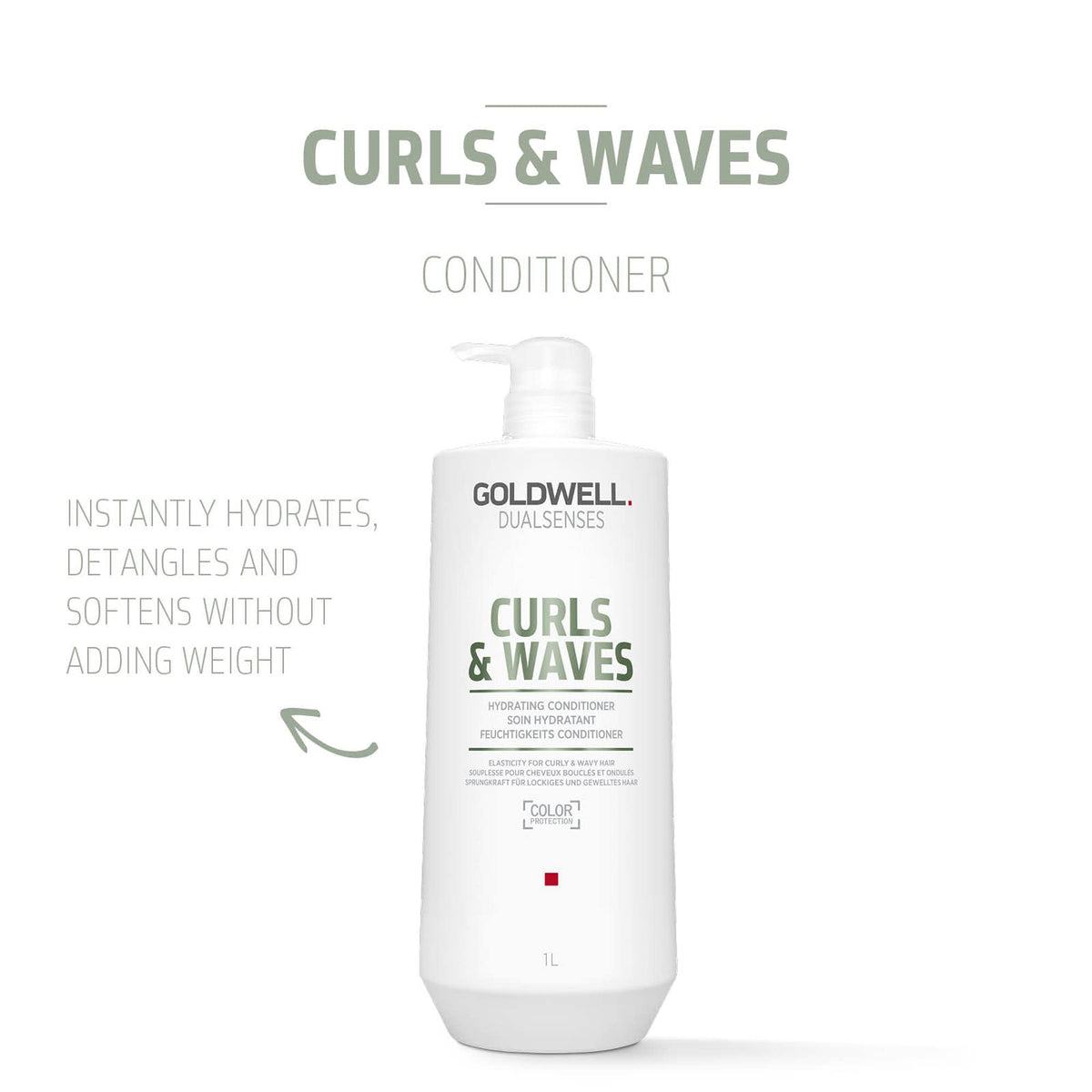 Goldwell Dualsenses Curls & Waves Hydrating Conditioner 1L back view
