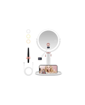 GOMIPURU Makeup Magnifying Mirror front view with digital display