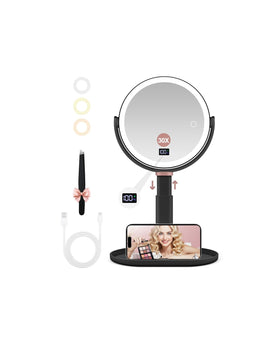 GOMIPURU Makeup Magnifying Mirror front view with digital display