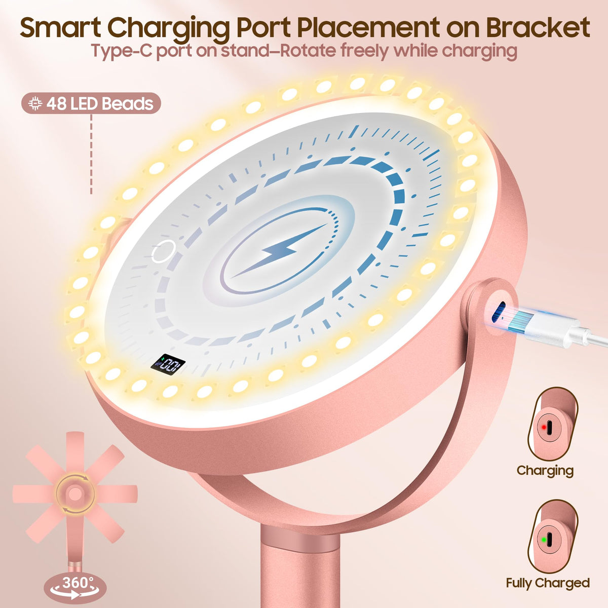 GOMIPURU Makeup Magnifying Mirror in use for makeup application