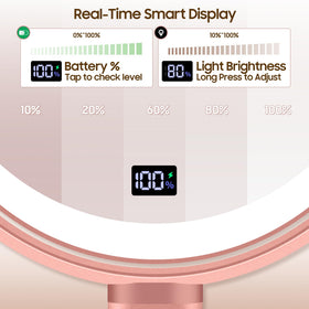 GOMIPURU Makeup Magnifying Mirror with adjustable brightness display