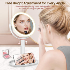 GOMIPURU Makeup Magnifying Mirror with adjustable height