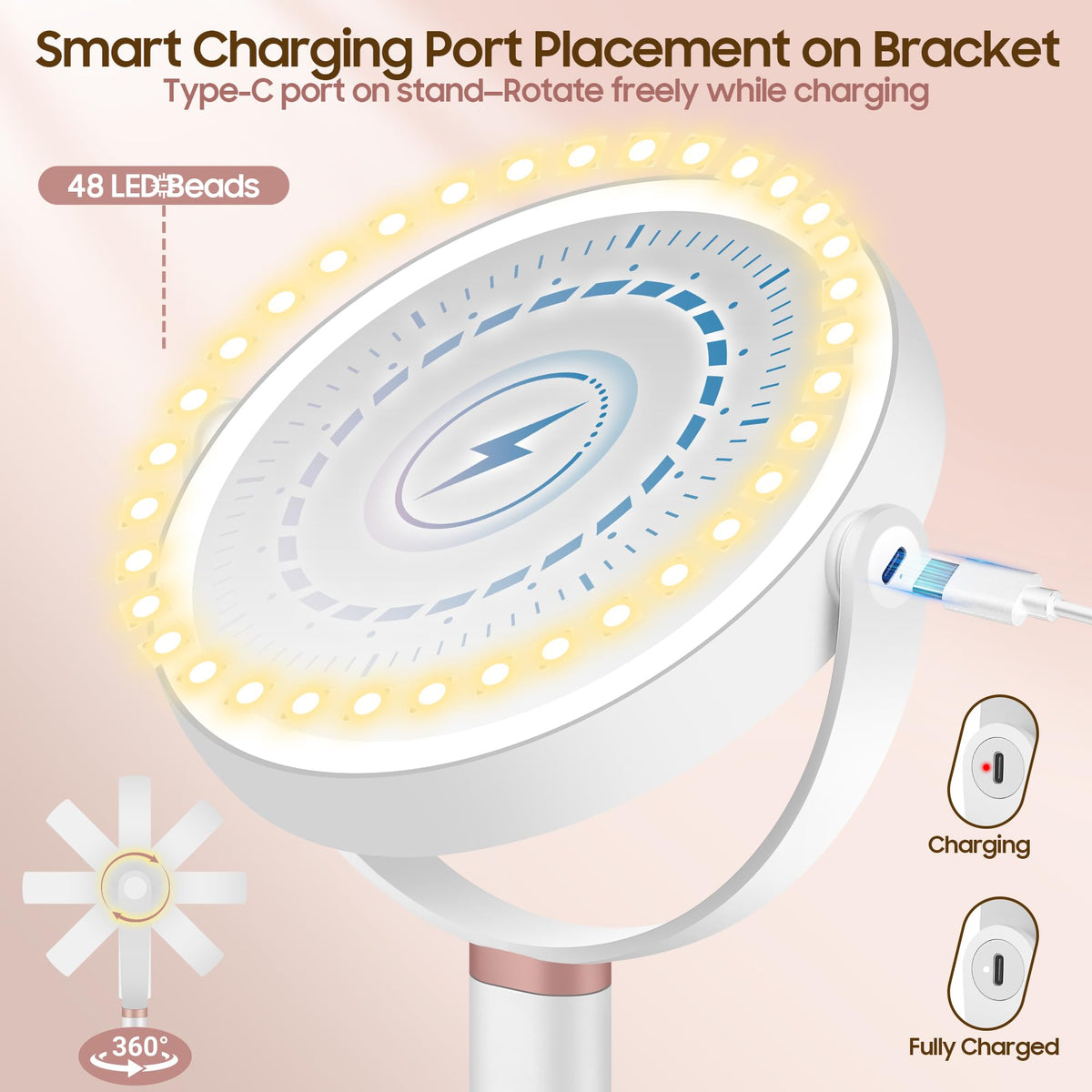 GOMIPURU Makeup Magnifying Mirror with phone stand