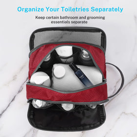 Gonex Toiletry Bag packed with toiletries for travel