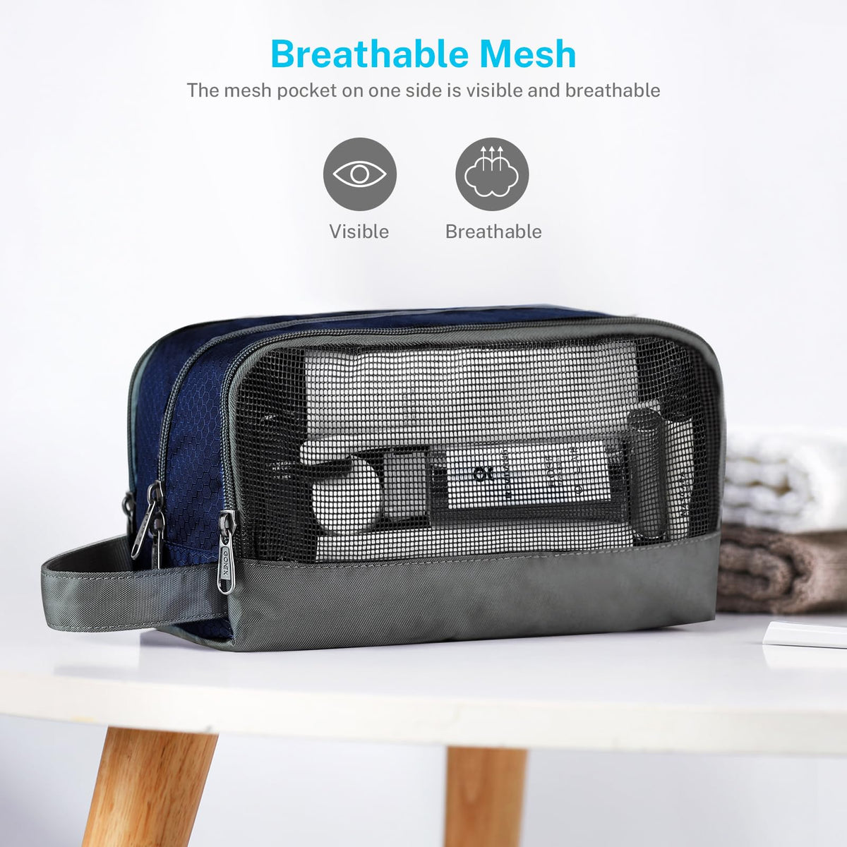 Gonex Travel Toiletry Bag in a gym setting