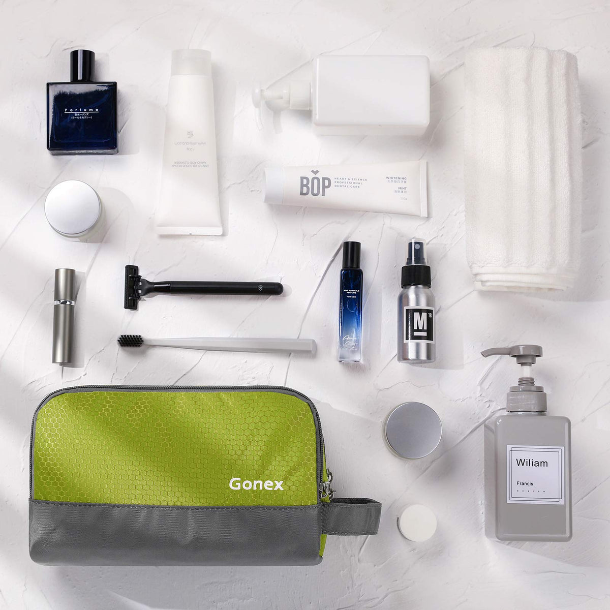 Gonex Travel Toiletry Bag in lifestyle setting