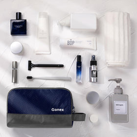 Gonex Travel Toiletry Bag with zinc alloy zipper close-up