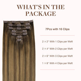 GOO GOO Clip in Hair Extensions 120g packaging