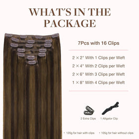 GOO GOO Clip in Hair Extensions 120g packaging