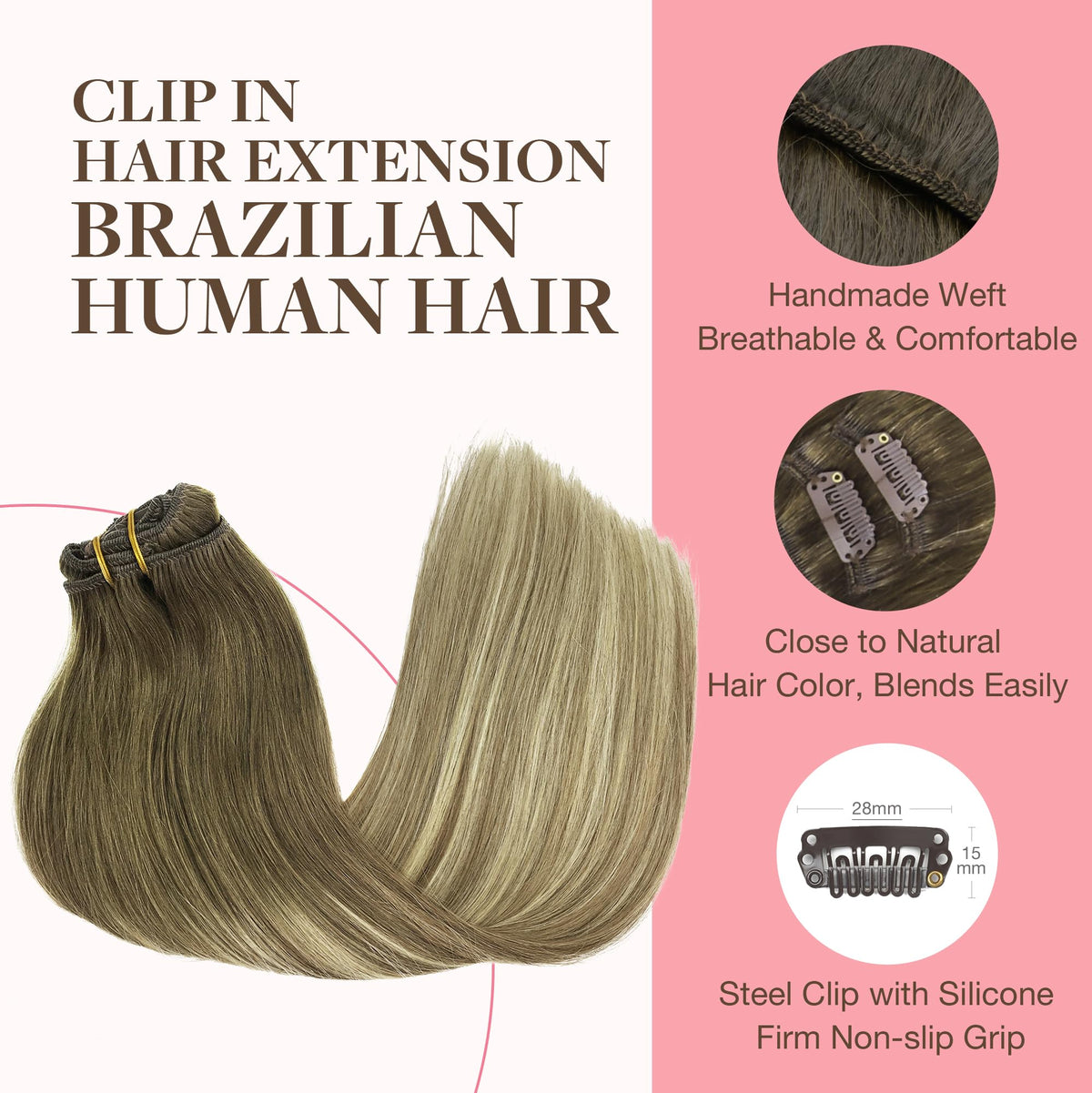 GOO GOO Clip in Hair Extensions 120g packaging
