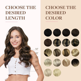 GOO GOO Clip in Hair Extensions 14 inch 130g back view
