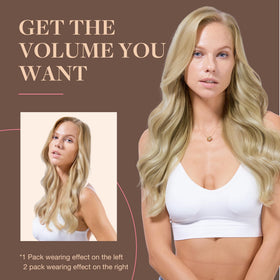 GOO GOO Clip in Hair Extensions 14inch 120g back view