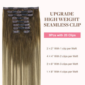 GOO GOO Clip in Hair Extensions 14inch 130g packaging