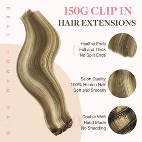 GOO GOO Clip in Hair Extensions 14inch 150g packaging
