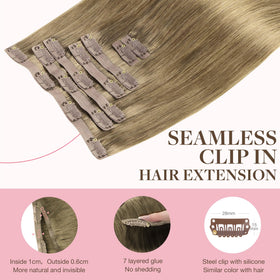 GOO GOO Clip in Hair Extensions 14inch bronde packaging