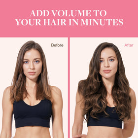 GOO GOO Clip in Hair Extensions 14inch Chocolate Brown back view
