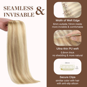 GOO GOO Clip in Hair Extensions 14inch displayed with packaging