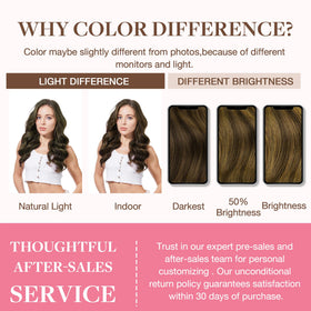GOO GOO Clip in Hair Extensions 14inch in different lighting