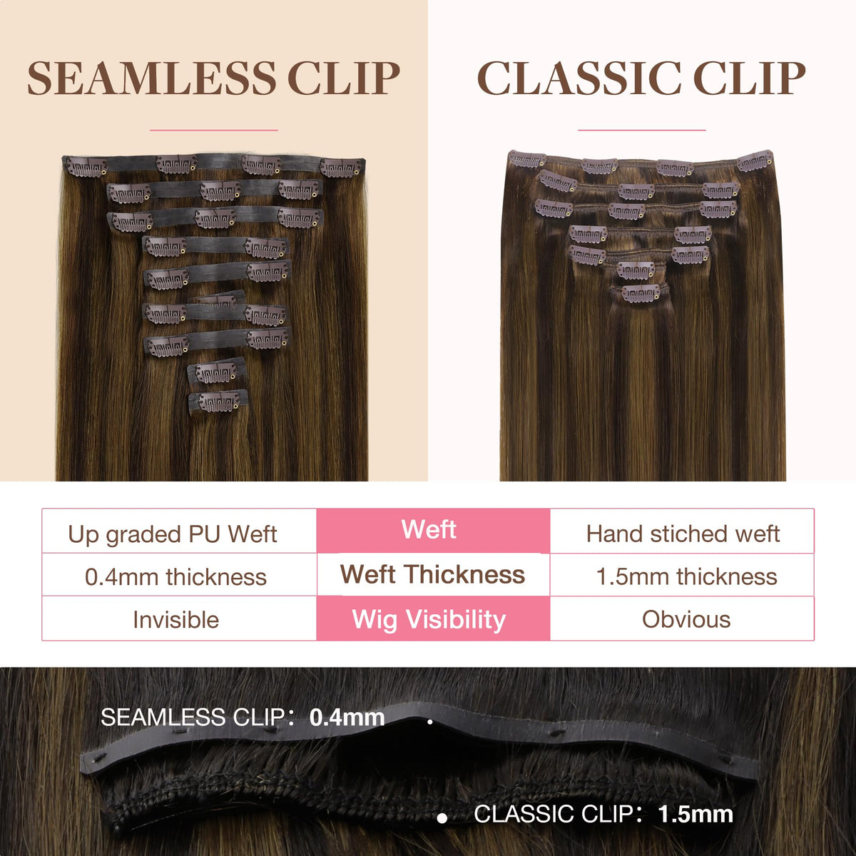 GOO GOO Clip in Hair Extensions 14inch in packaging