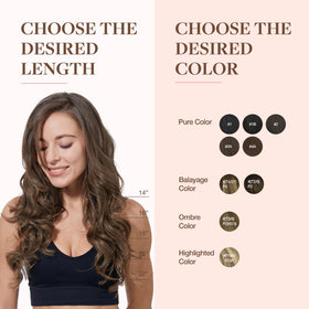 GOO GOO Clip in Hair Extensions 14inch Light Ash Brown lifestyle scene