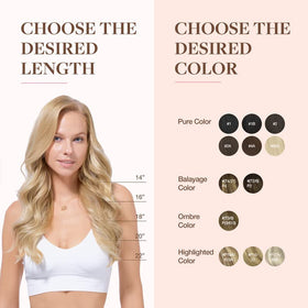GOO GOO Clip in Hair Extensions 14inch light blonde with extra clips
