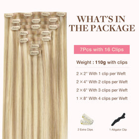 GOO GOO Clip in Hair Extensions 14inch packaging