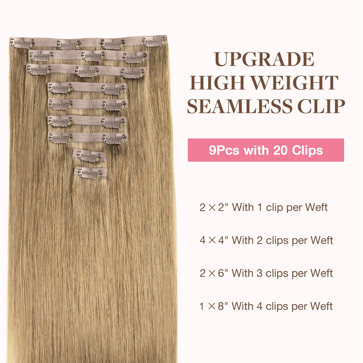 GOO GOO Clip in Hair Extensions 14inch packaging