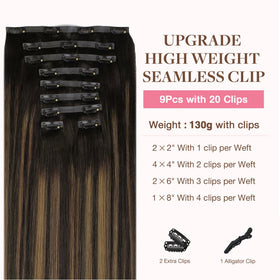GOO GOO Clip in Hair Extensions 14inch packaging and contents