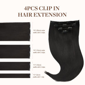 GOO GOO Clip in Hair Extensions 14inch packaging and contents