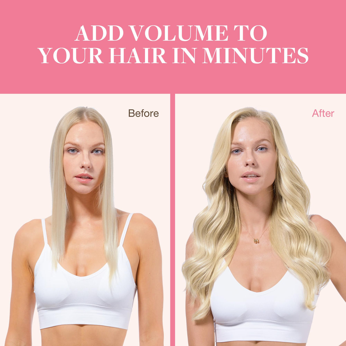GOO GOO Clip in Hair Extensions 14inch Platinum Blonde lifestyle scene