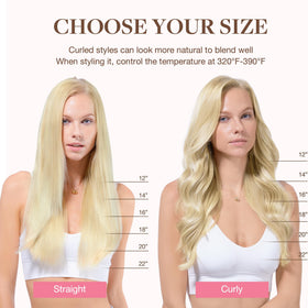 GOO GOO Clip in Hair Extensions 14inch Platinum Blonde with styling tools