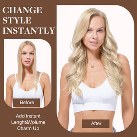 GOO GOO Clip in Hair Extensions 14inch side view