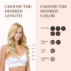 GOO GOO Clip in Hair Extensions 14inch with styling tools
