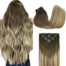 GOO GOO Clip in Hair Extensions 150g front view