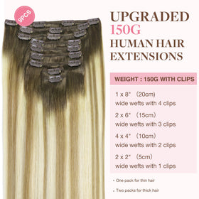 GOO GOO Clip in Hair Extensions 150g packaging