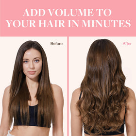 GOO GOO Clip in Hair Extensions 16inch Chocolate Brown styling example
