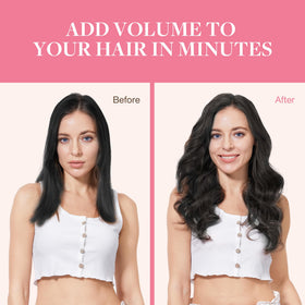 GOO GOO Clip in Hair Extensions 16inch Dark Brown styled