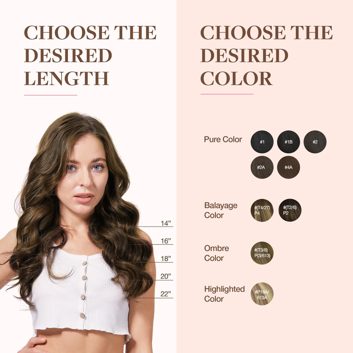 GOO GOO Clip in Hair Extensions 16inch length comparison