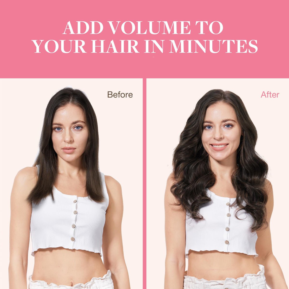 GOO GOO Clip in Hair Extensions 16inch Light Brown packaging