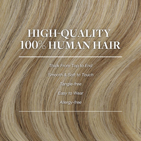 GOO GOO Clip in Hair Extensions 16inch styled on model