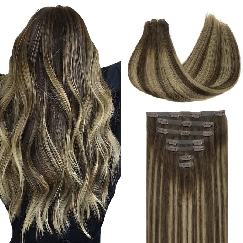 GOO GOO Clip in Hair Extensions 18inch 110g front view