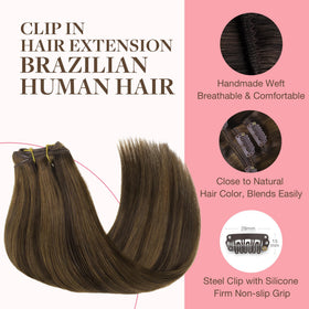 GOO GOO Clip in Hair Extensions 18inch displayed on a mannequin