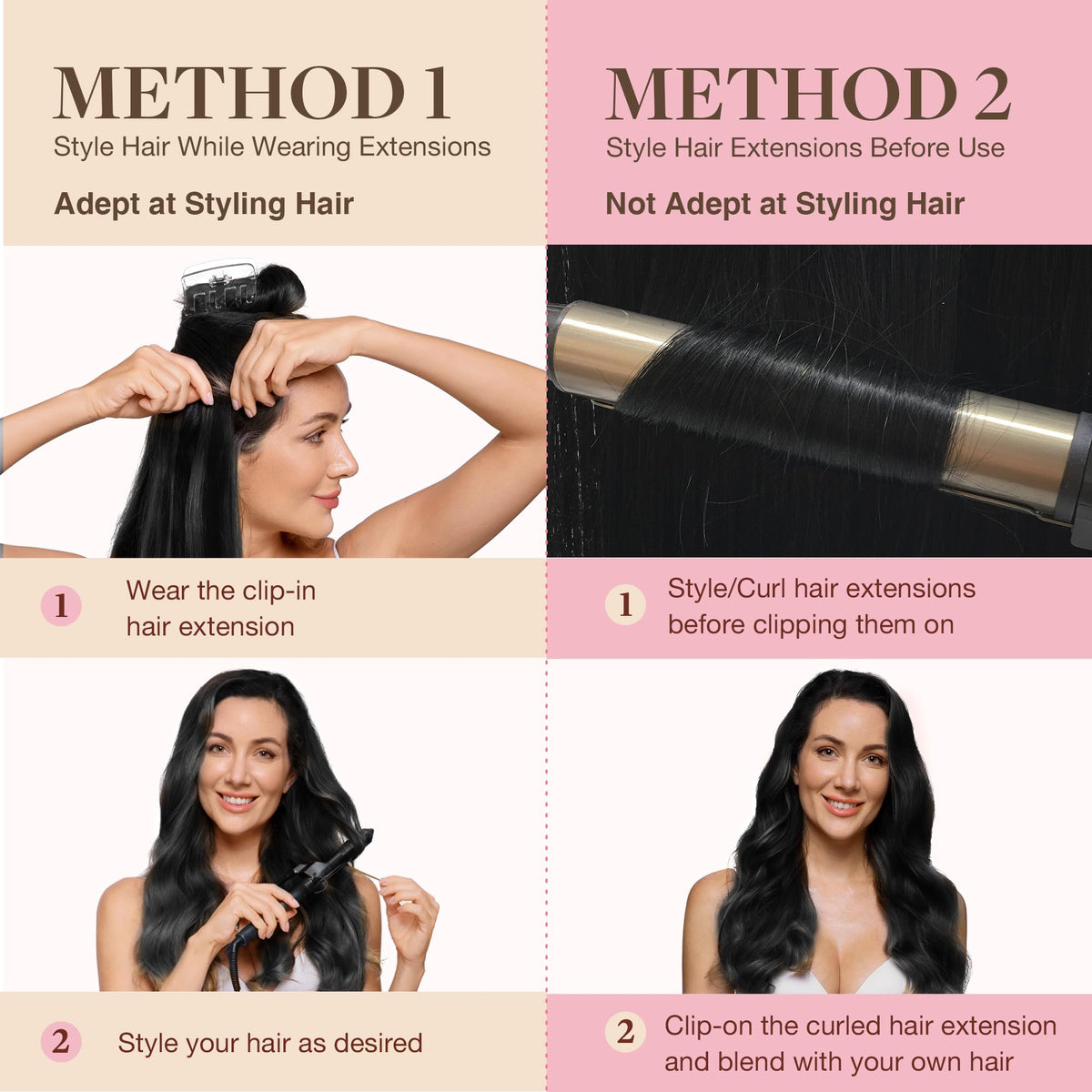 GOO GOO Clip in Hair Extensions 18inch on display