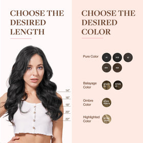 GOO GOO Clip in Hair Extensions 18inch with extra clips